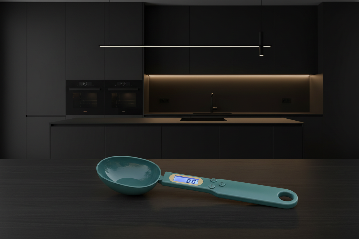 Dark Green Spoon Scale Angled