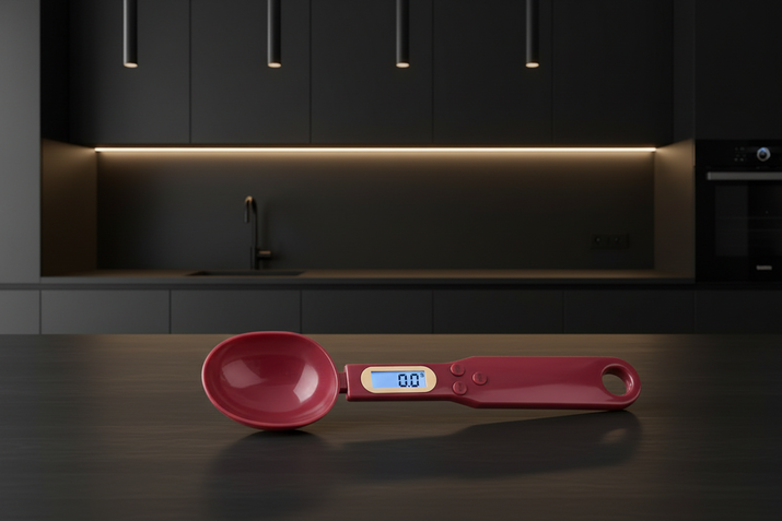 Red Spoon Scale Angled